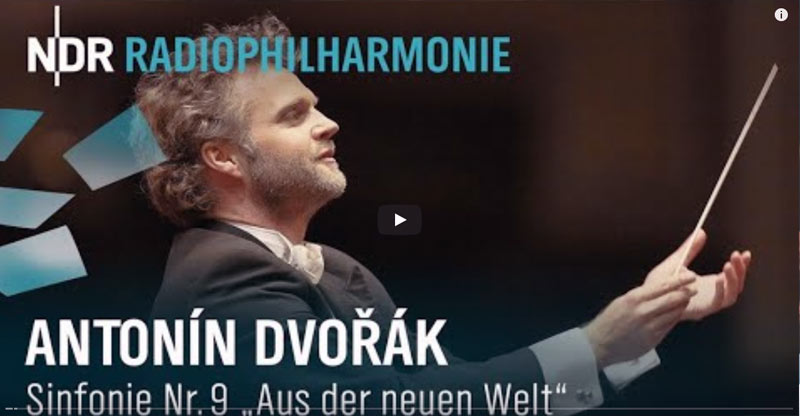 Medien-Youtube-Link zu einer Aufnahme von Dvorak 9. Sinfonie mit der NDR-Radiophilharmonie.